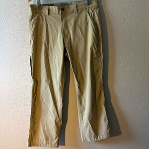 Eddie Bauer Travex Pants 32x 26" Inseam Khaki Nylon Spandex